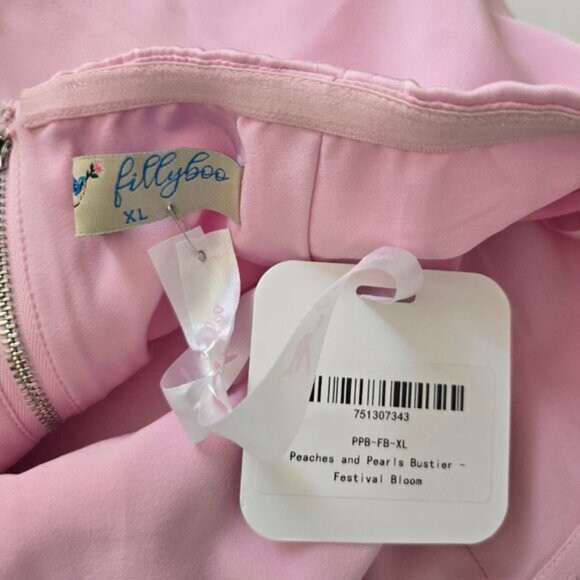 Fillyboo Peaches & Pearls Floral Bustier in Candy Pink Size XL NWT b62E - Picture 6 of 9